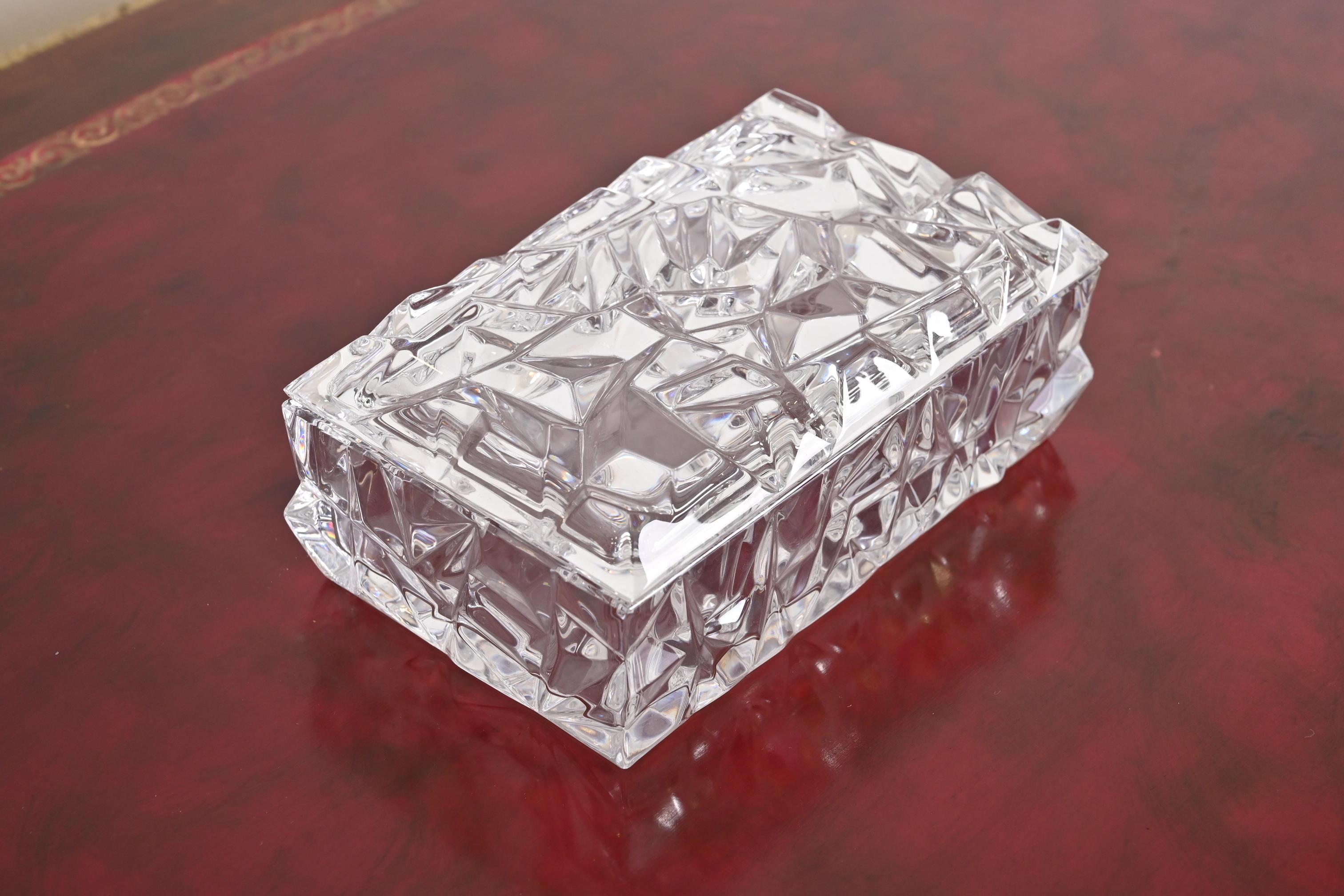 Tiffany & Co. Caja cómoda de cristal facetado transparente Cristal