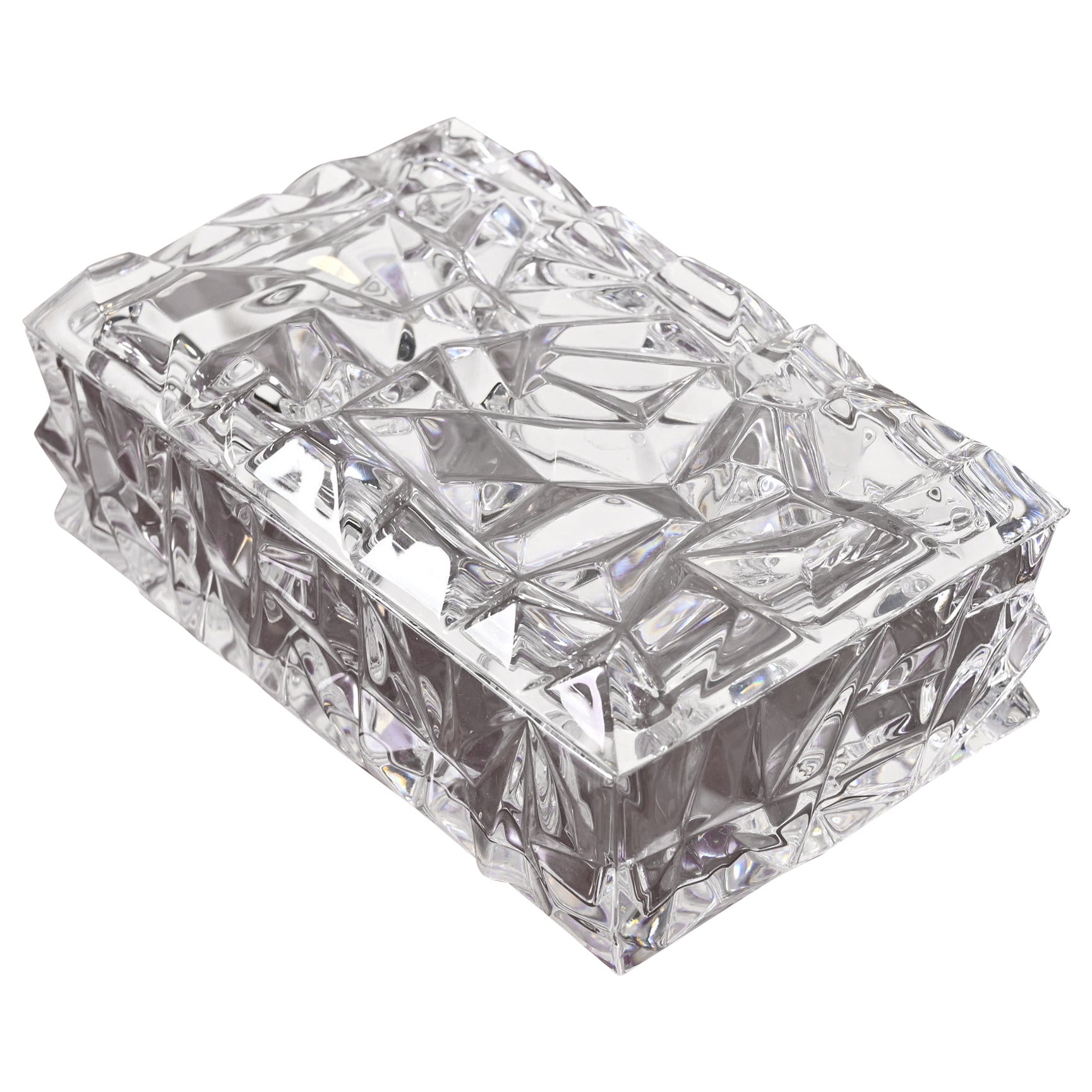 Tiffany and Co. Clear Faceted Crystal Dresser Box at 1stDibs