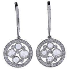 Tiffany & Co. Cobblestone Diamond Platinum Drop Earrings