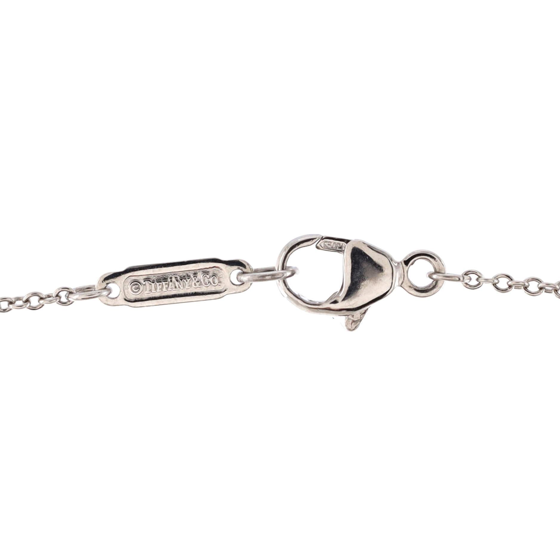 Tiffany & Co. Ovaler Anhänger-Halskette aus Platin mit Diamanten aus Blasenstein für Damen oder Herren