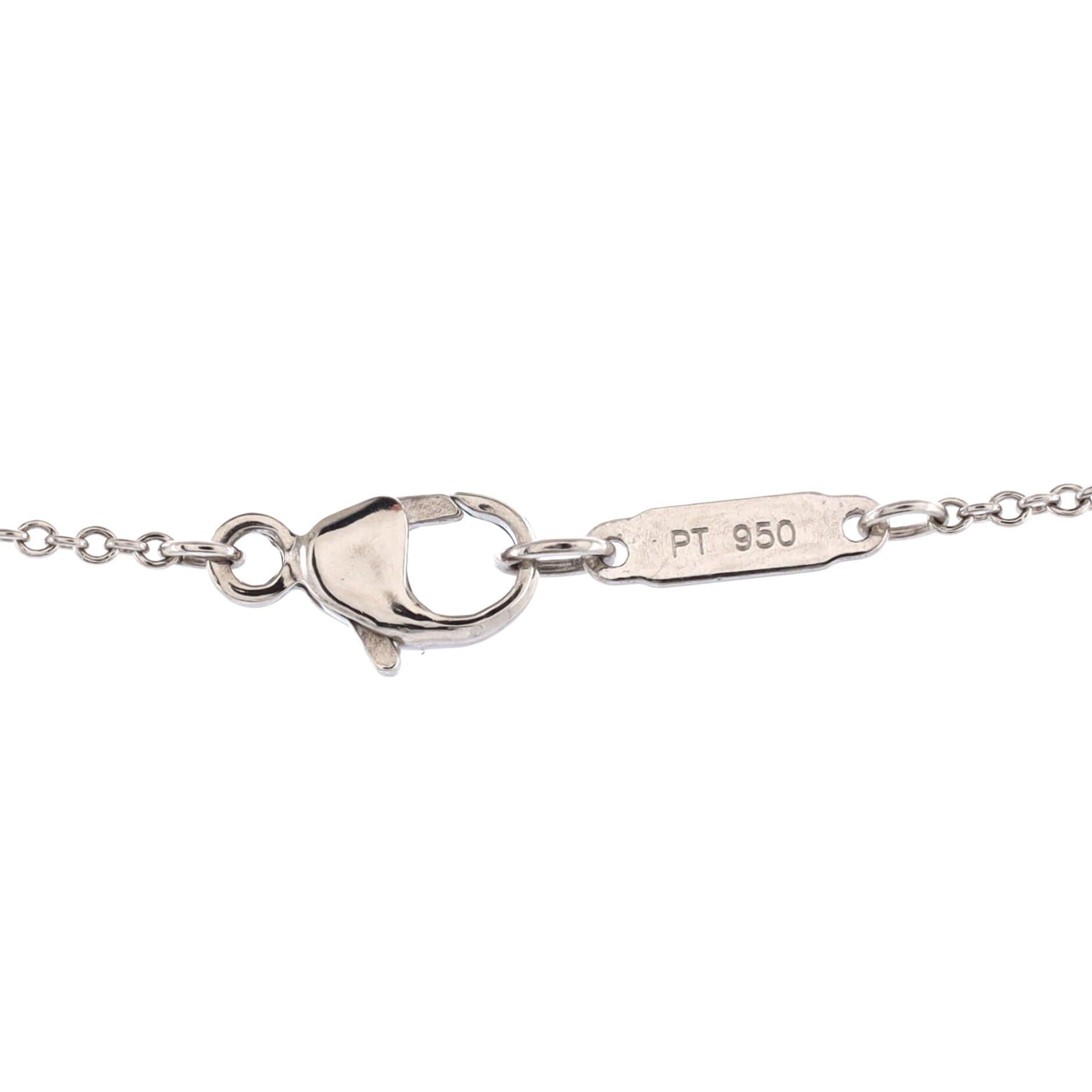 Tiffany & Co. Ovaler Anhänger-Halskette aus Platin mit Diamanten aus Blasenstein 1