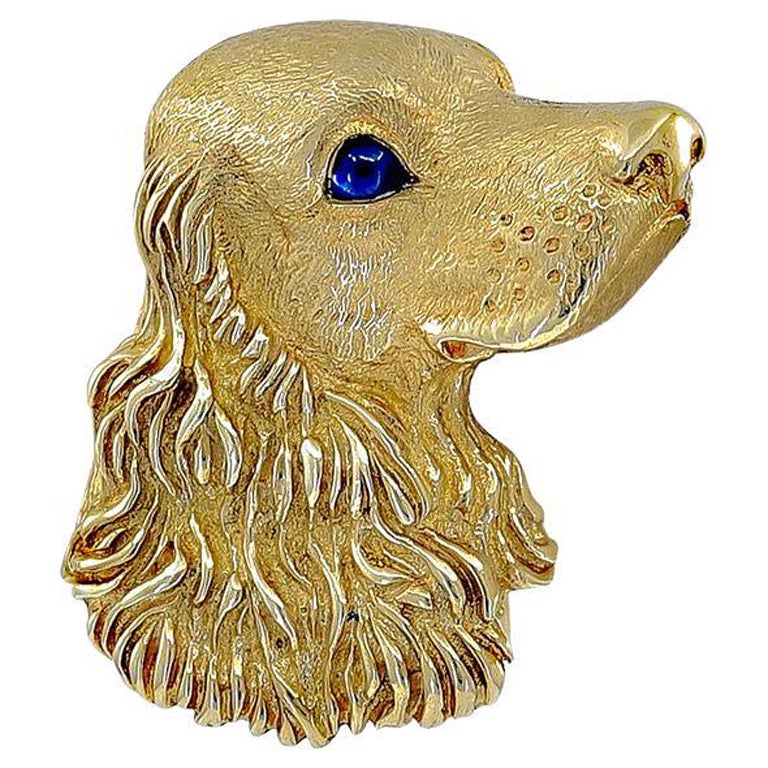 Tiffany & Co. Spilla d'oro Cocker Spaniel