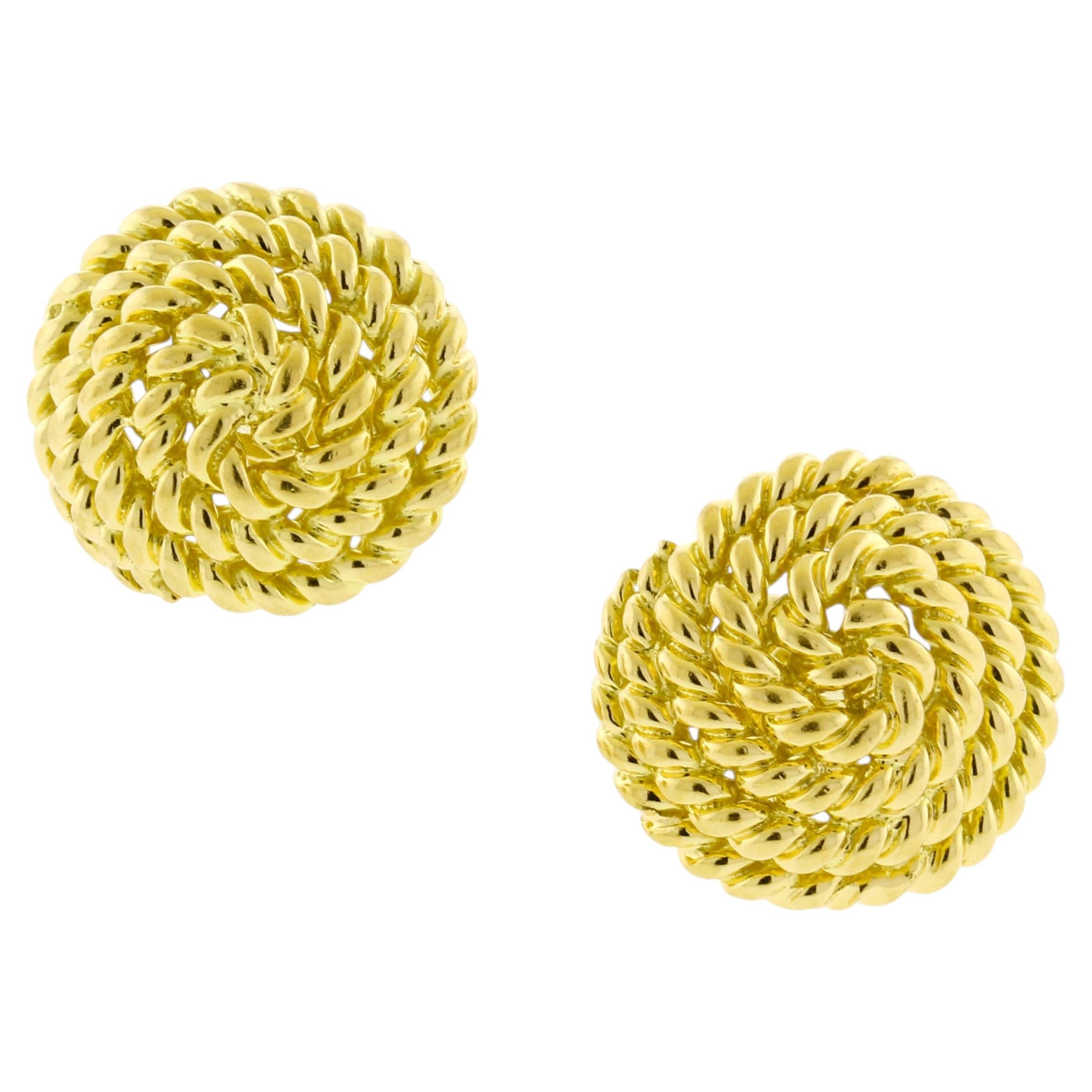 Tiffany & Co Coiled Rope Ear Studs For Sale