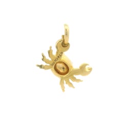 Tiffany & Co. Collectible 18k Yellow Gold Diamond Crab Charm Pendant