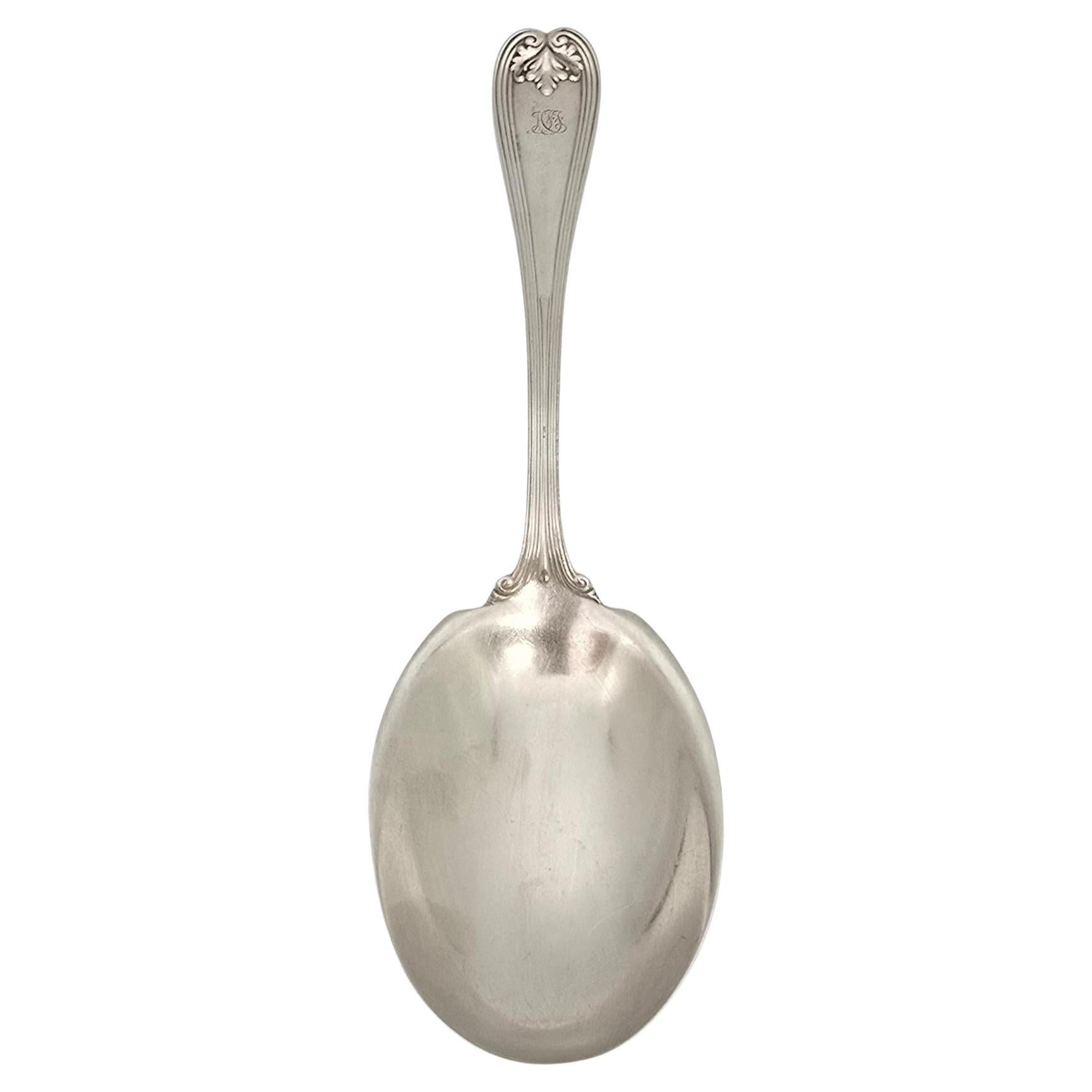 Tiffany & Co Colonial Sterling Silver Berry Serving Spoon Mono 9 1/8" #20370