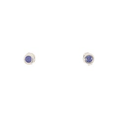 Tiffany & Co. Color by The Yard Stud Earrings Sterling Silver with Amethyst