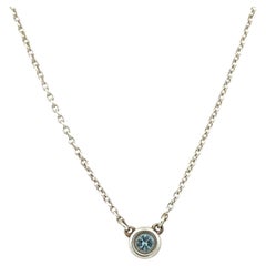 Tiffany & Co Color By Yard, collier pendentif aigue-marine serti clos en argent sterling