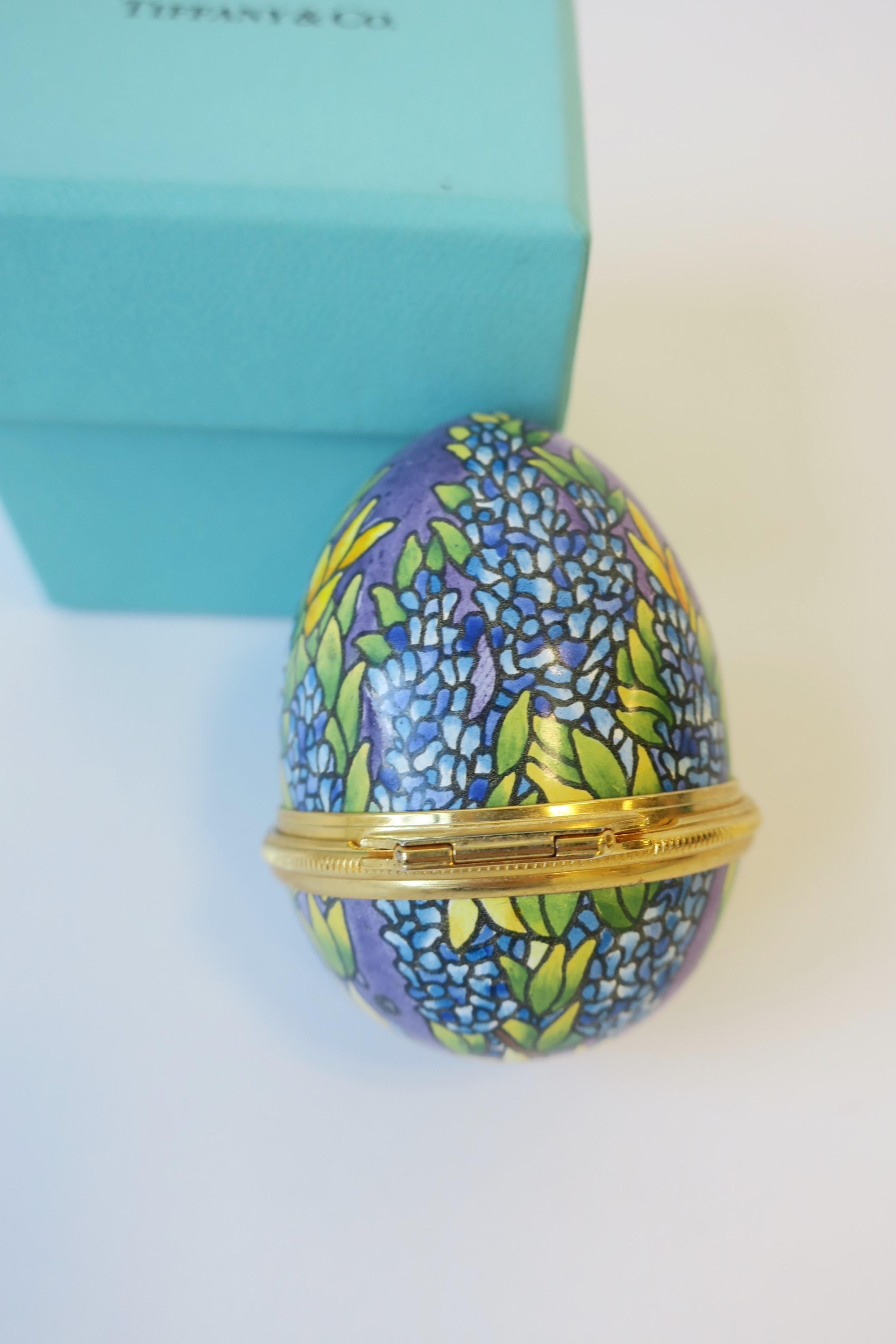Tiffany & Co. Colorful Enamel 'Egg' Jewelry Box 1