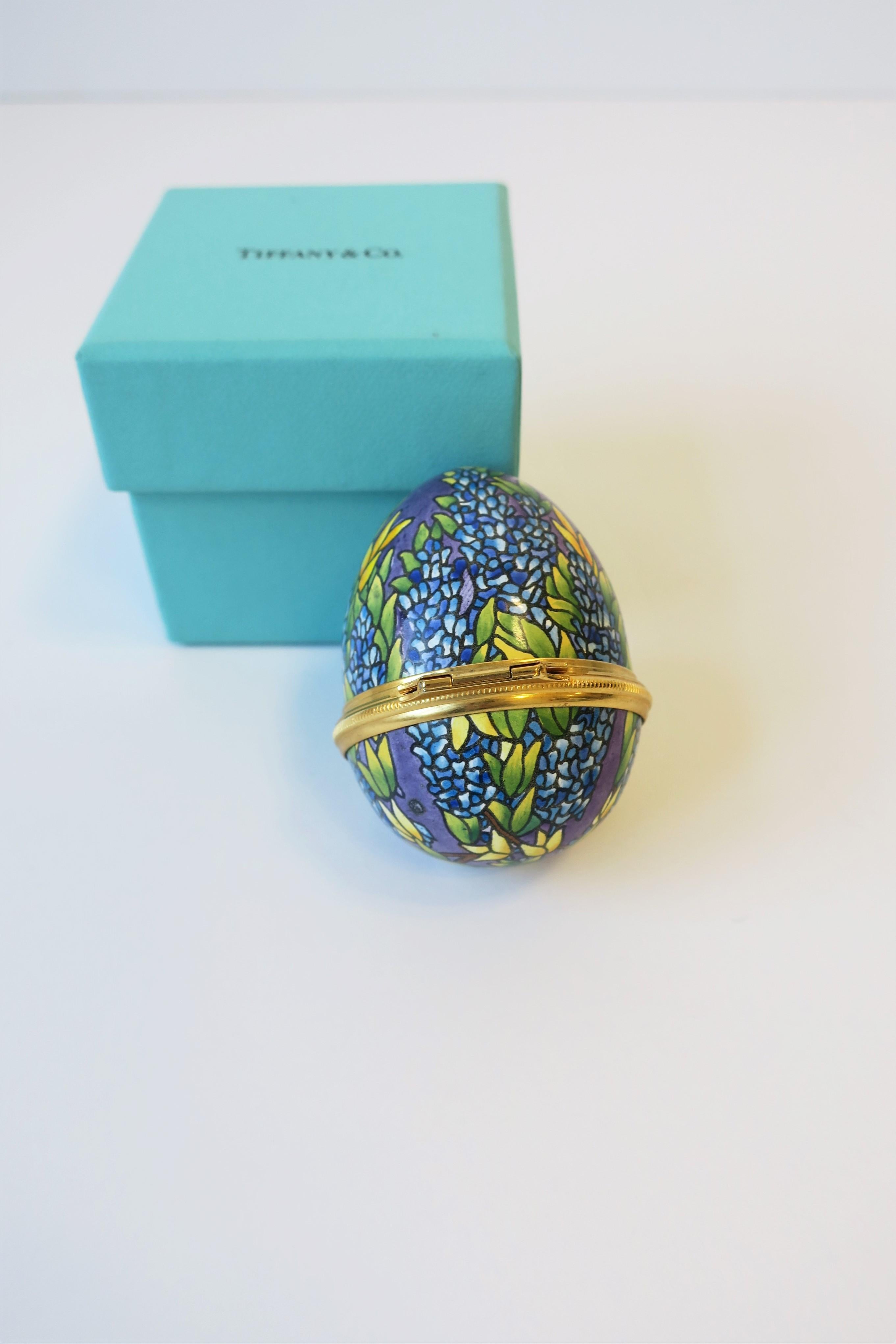 Tiffany & Co. Colorful Enamel 'Egg' Jewelry Box 3