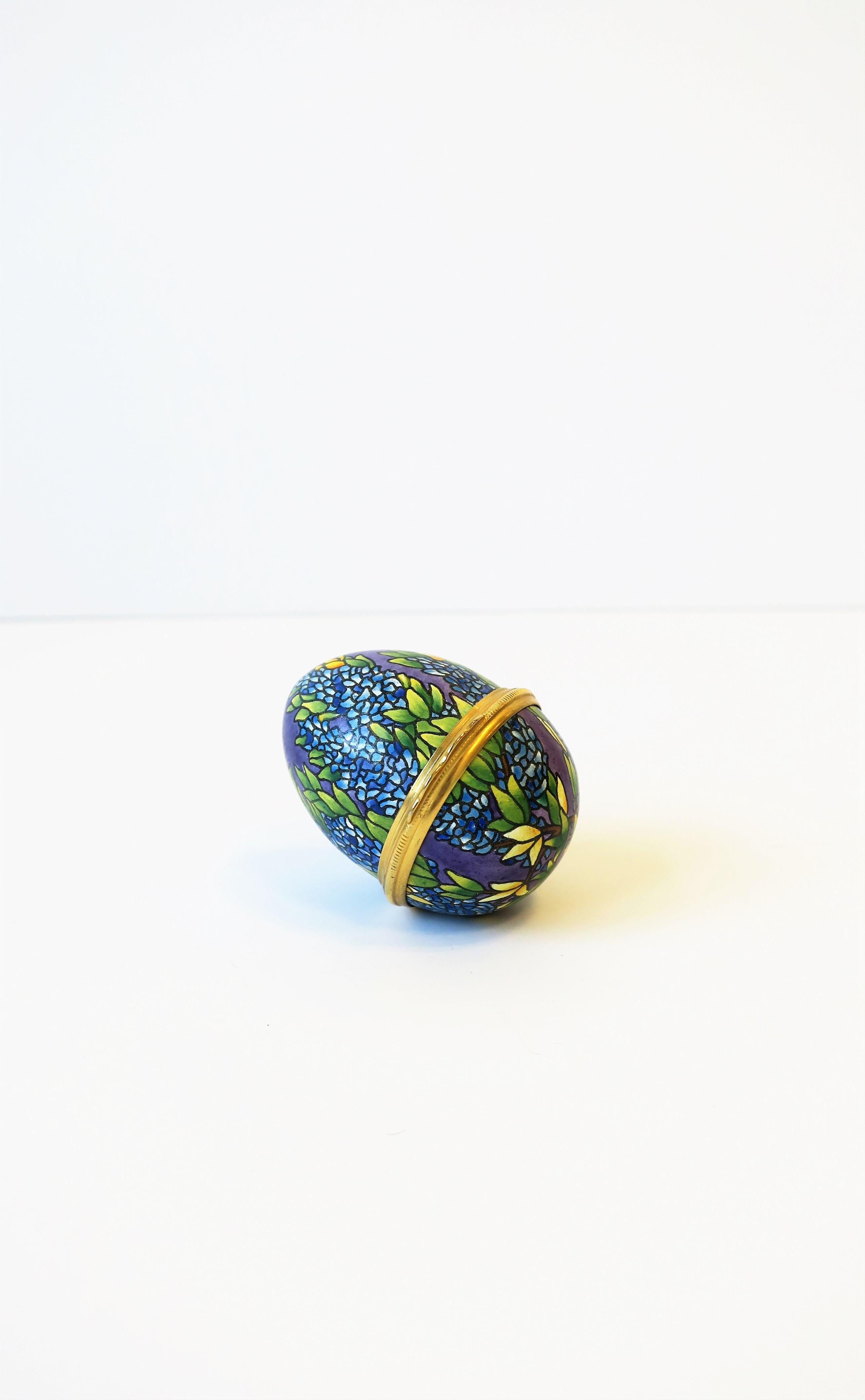 European Tiffany & Co. Colorful Enamel 'Egg' Jewelry Box