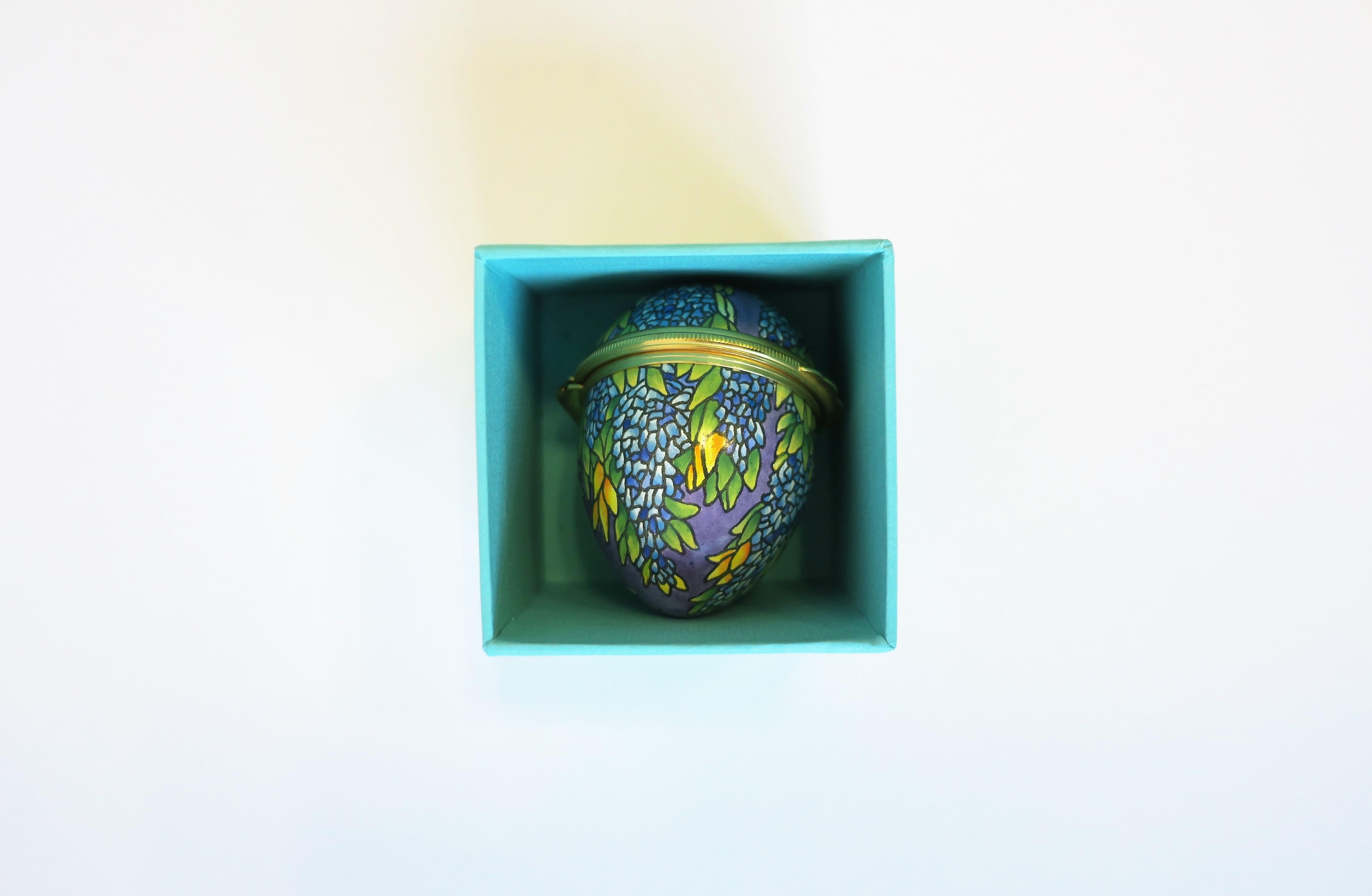 Tiffany & Co. Colorful Enamel 'Egg' Jewelry Box In Good Condition In New York, NY