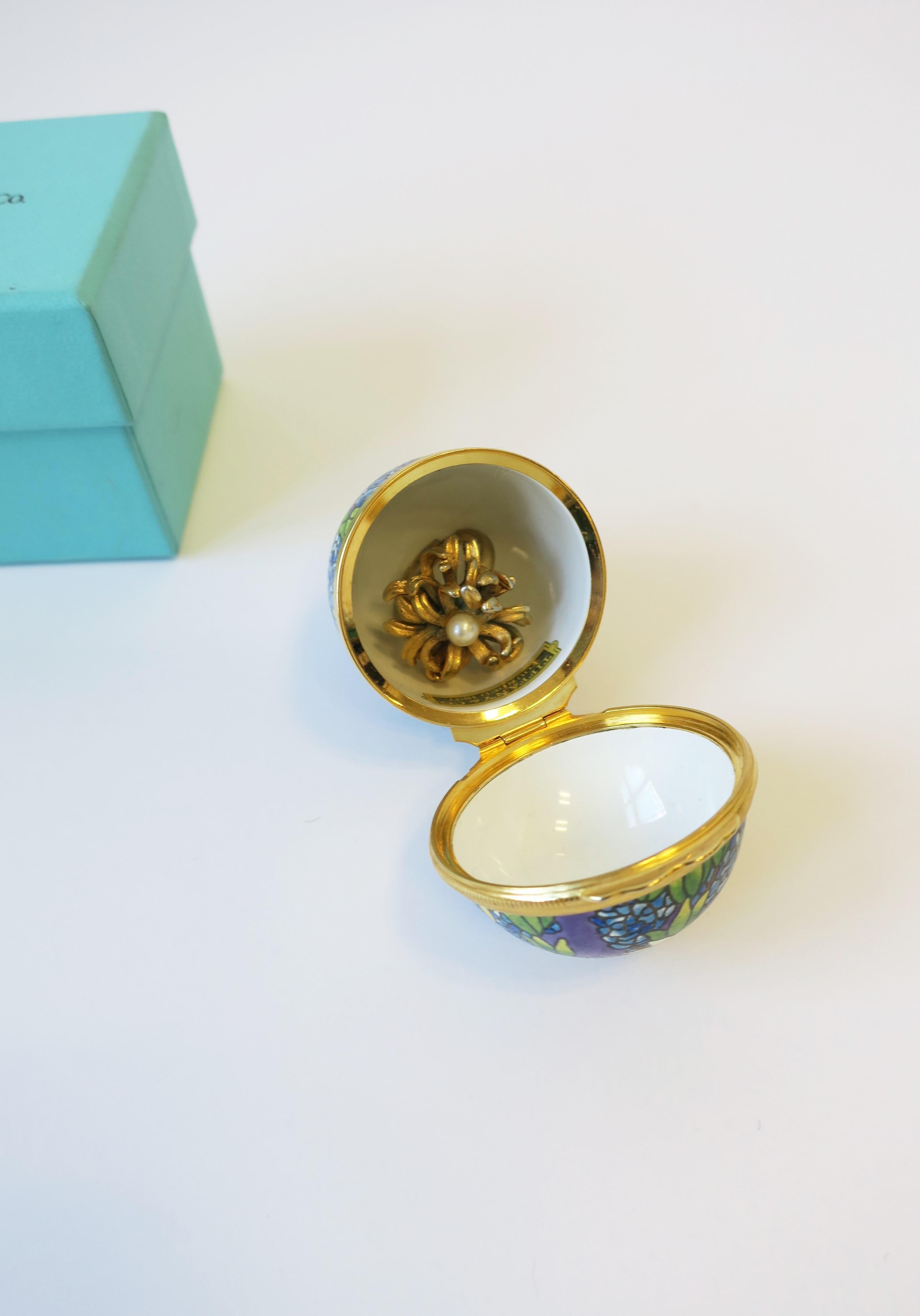 20th Century Tiffany & Co. Colorful Enamel 'Egg' Jewelry Box