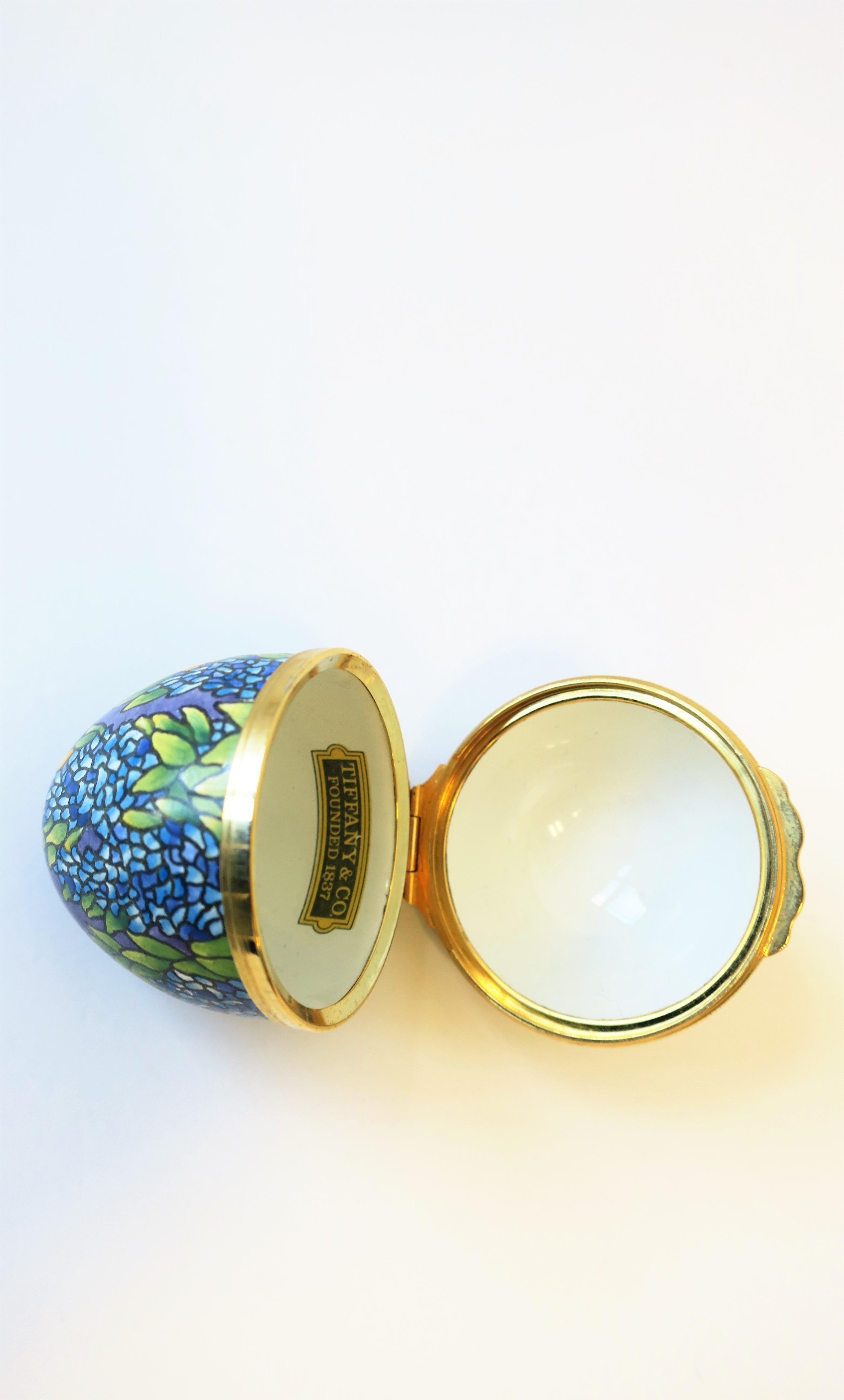Metal Tiffany & Co. Colorful Enamel 'Egg' Jewelry Box