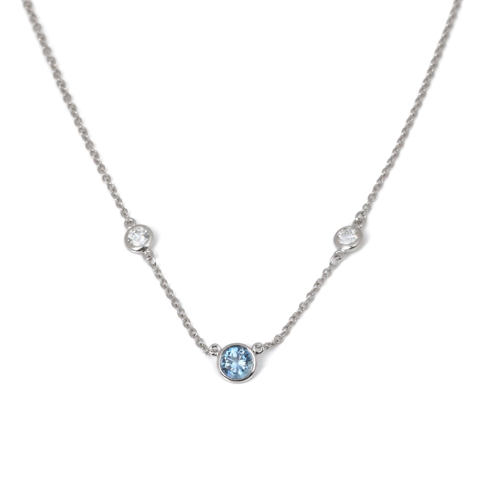 blue diamond necklace tiffany