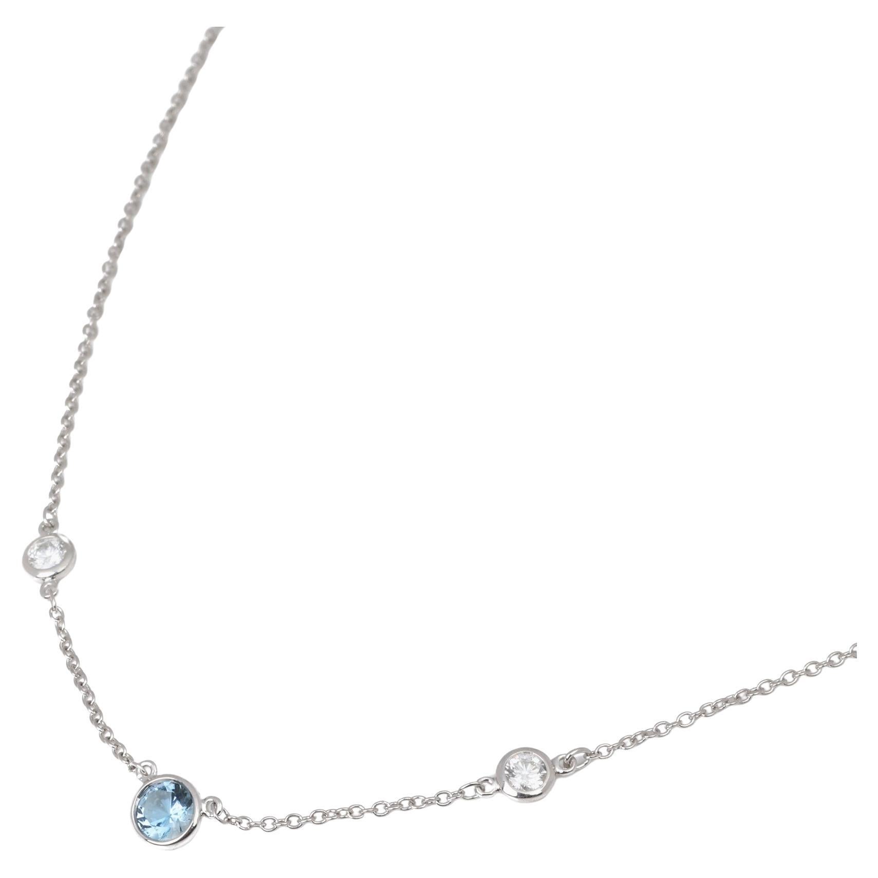 Tiffany & Co. Colours by the Yard Aquamarine and Diamond Necklace