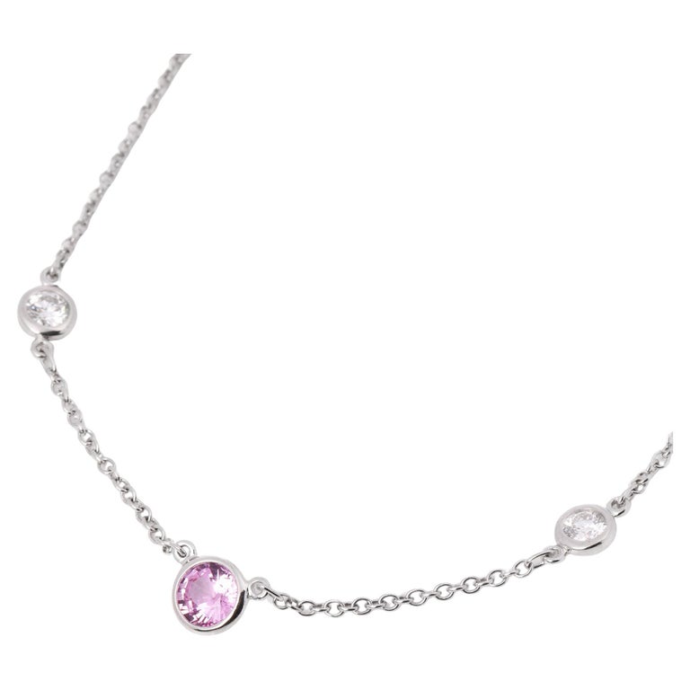 Tiffany and Co. Colours by the Yard Pink Sapphire and Diamond Necklace