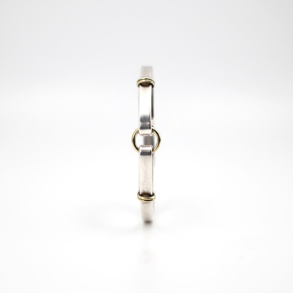 da uomo o donna TIFFANY & CO. Bracciale con gancio combinato in oro giallo 18k e argento sterling in vendita