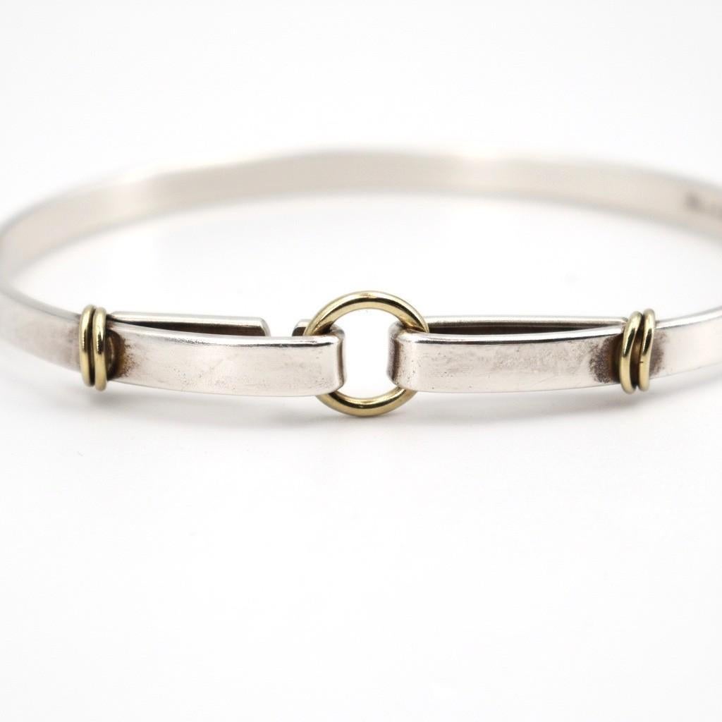 TIFFANY & CO. Bracciale con gancio combinato in oro giallo 18k e argento sterling in vendita 2