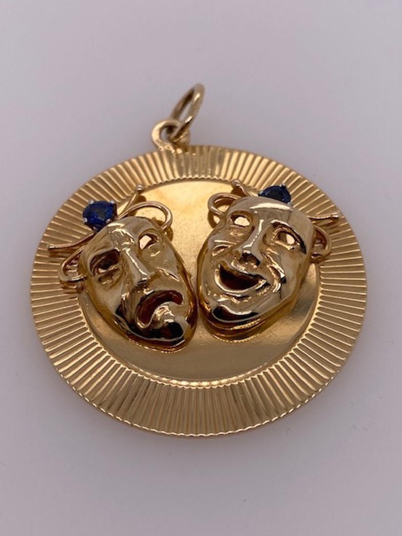comedy and tragedy necklace