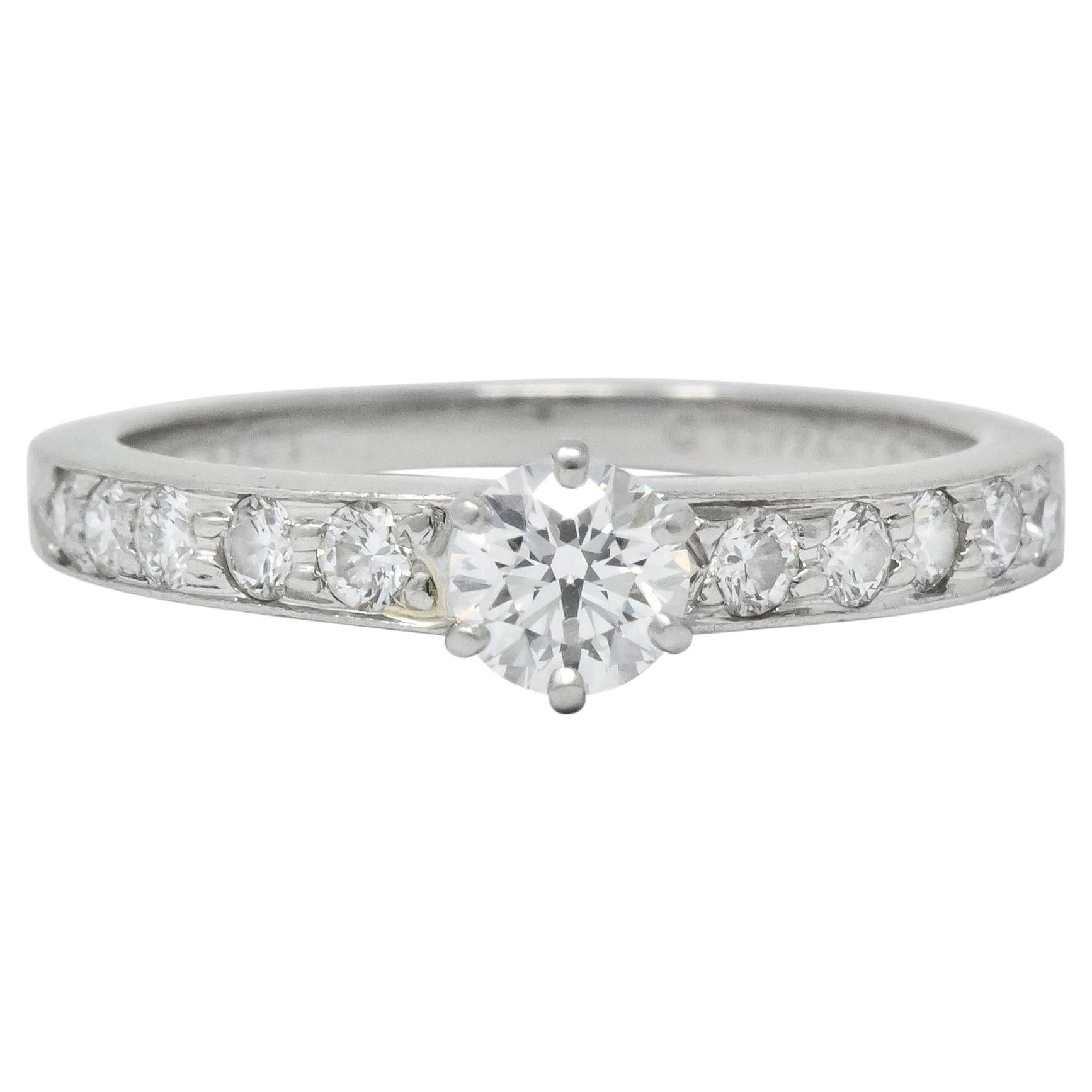 Tiffany & Co. Contemporary 0.48 Carat Diamond Platinum Engagement Ring