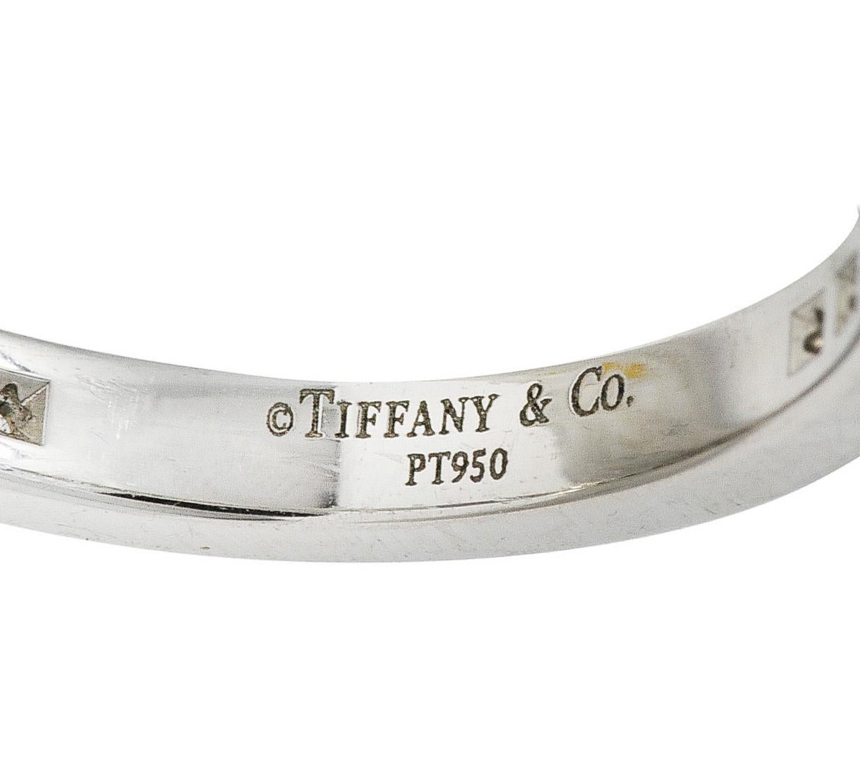 Tiffany & Co. Contemporary 0.75 Carat Diamond Platinum Eternity Stacking Ring In Excellent Condition In Philadelphia, PA