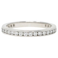 Tiffany & Co. Contemporary 0.75 Carat Diamond Platinum Eternity Stacking Ring