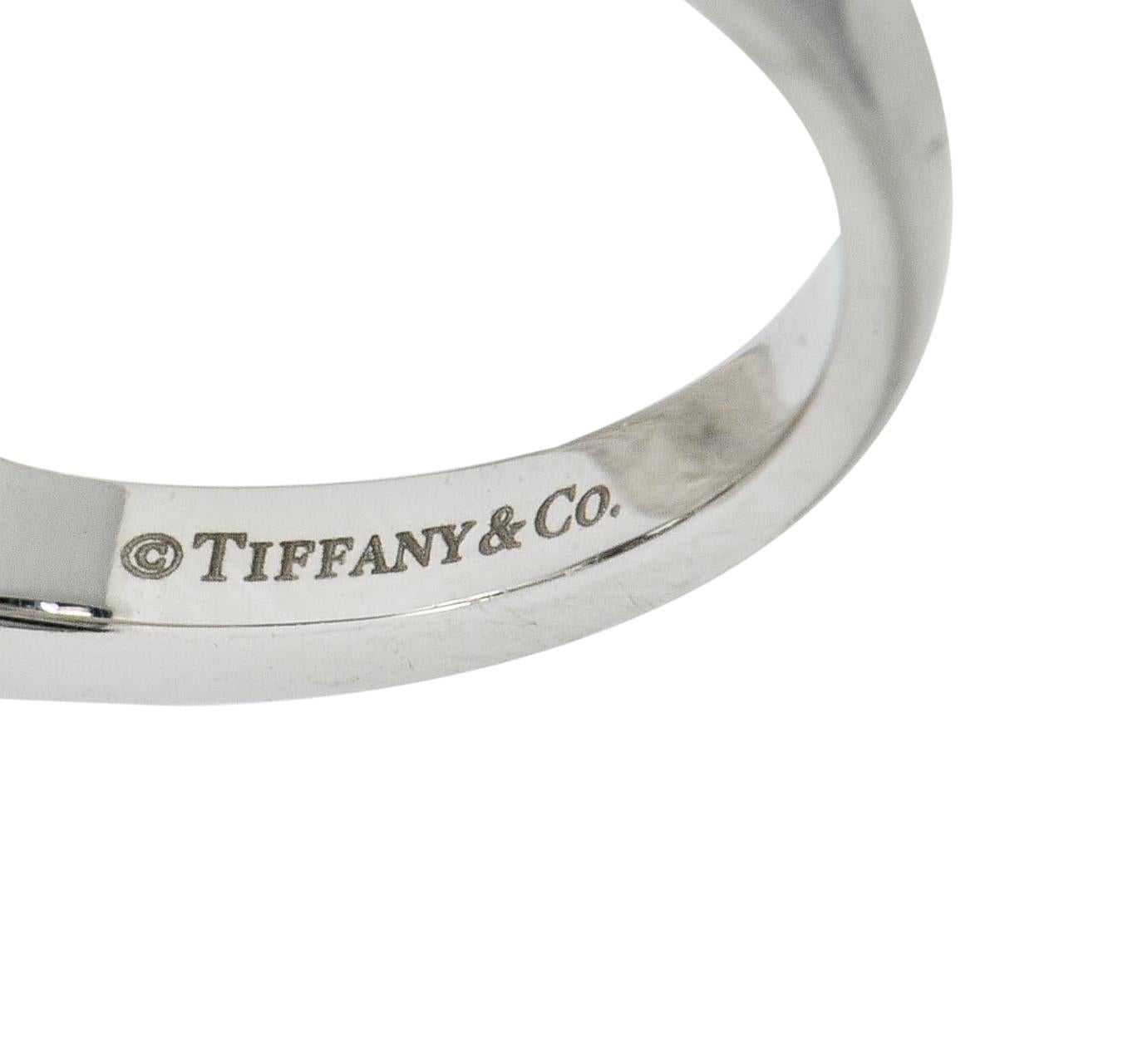Tiffany & Co. Contemporary 1.00 Carat Diamond Platinum Three-Stone Circlet Ring In Excellent Condition In Philadelphia, PA