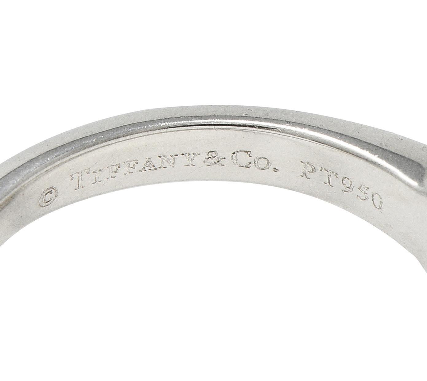 Tiffany & Co. Zeitgenössischer Solitär-Verlobungsring aus Platin mit 1,13 Karat Diamant im Angebot 1