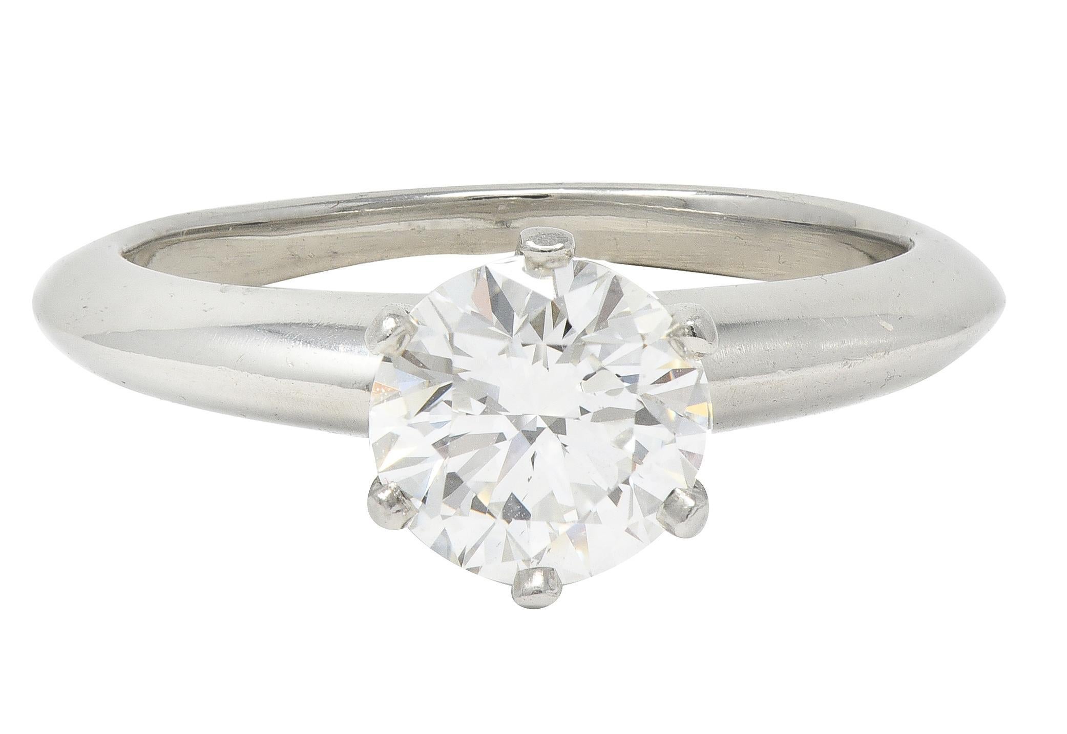 Tiffany
Co. Bague de fiançailles AM Contemporary 1.13 CTW Diamond Platinum Solitaire