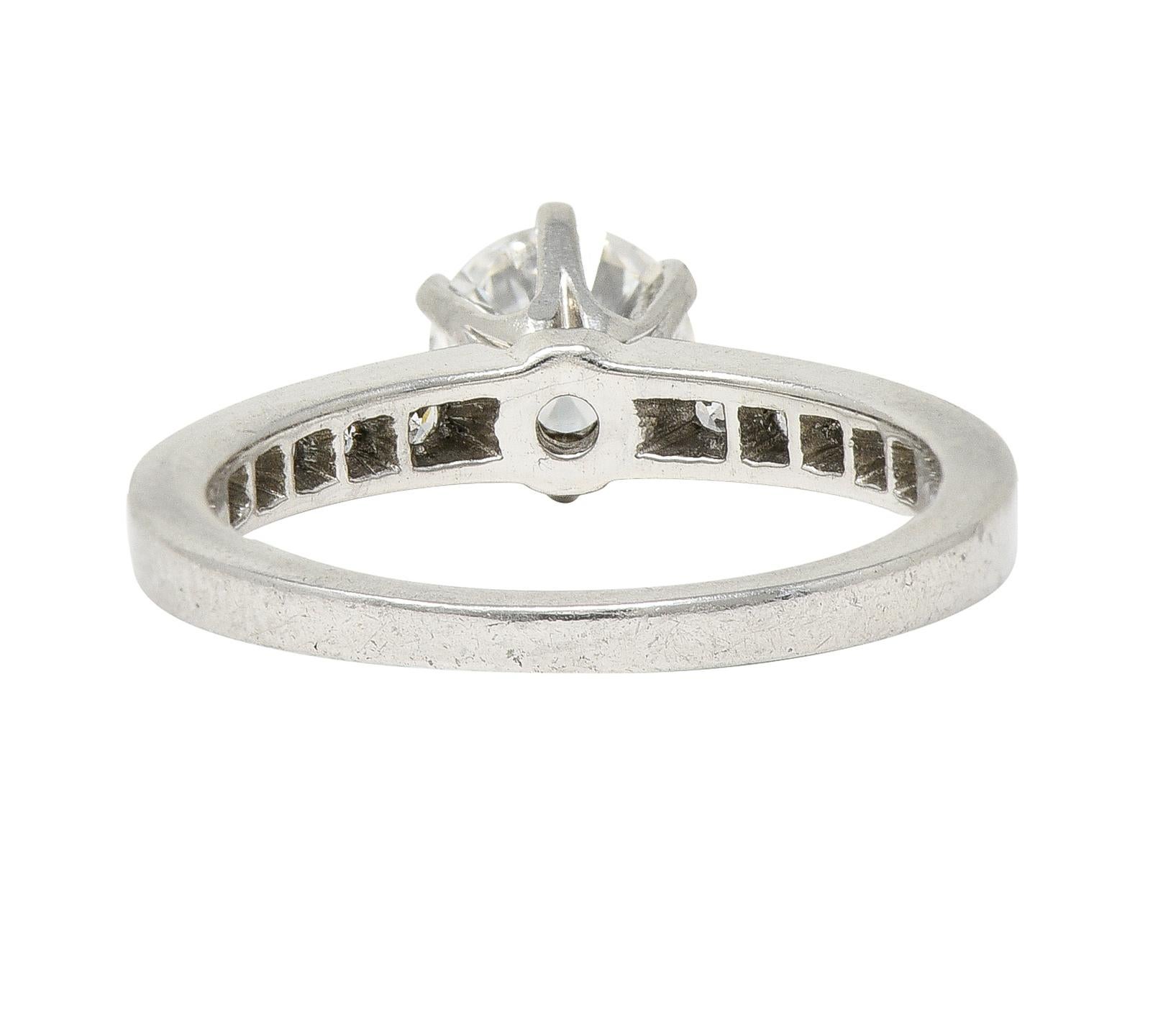 Brilliant Cut Tiffany & Co. Contemporary 1.33 Carats Diamond Platinum Engagement Ring For Sale