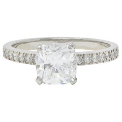 Tiffany & Co. Contemporary 1.59 CTW Cushion Diamond Platinum Engagement Ring