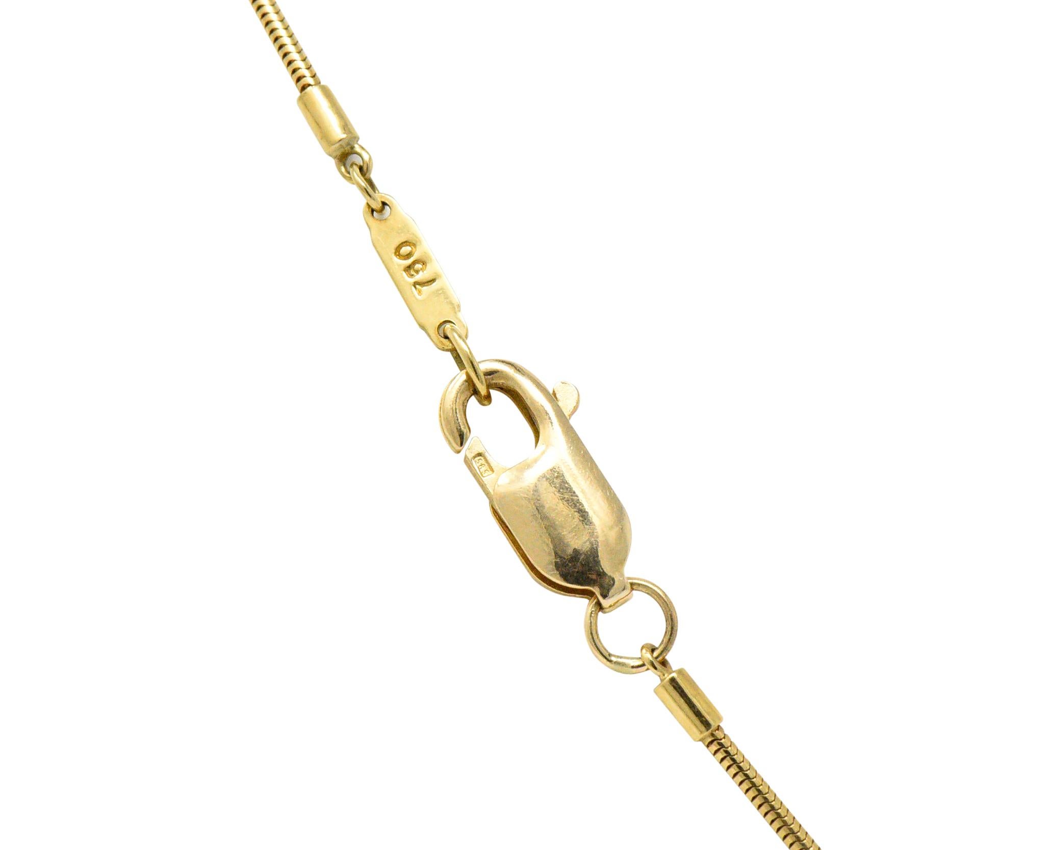 Women's or Men's Tiffany & Co. Contemporary 18 Karat Gold Key Pendant Necklace
