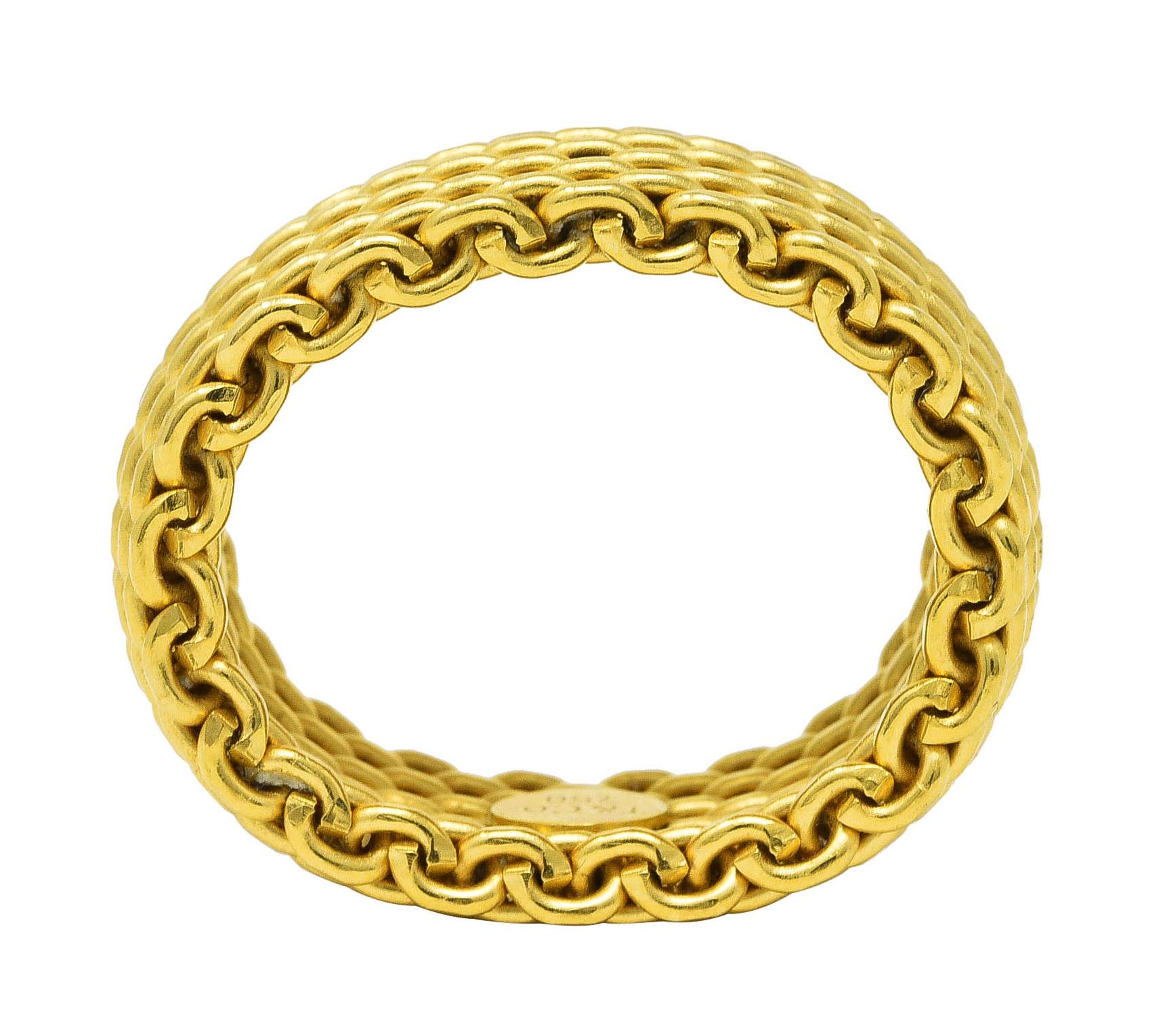 Tiffany & Co. Contemporary 18 Karat Yellow Gold Mesh Weave Somerset Band Ring 3