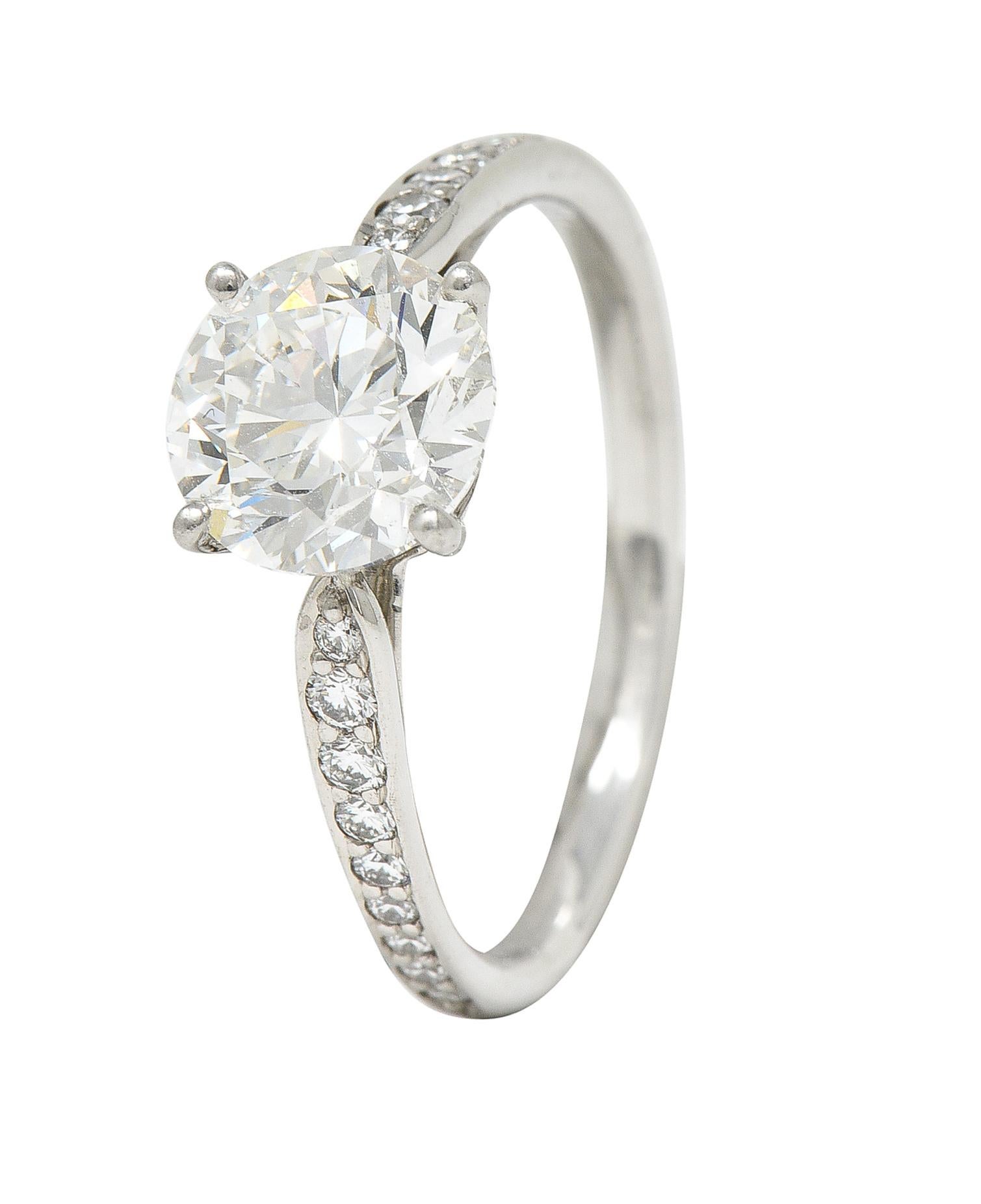 Tiffany & Co. Contemporary 2.02 CTW Diamond Platinum Harmony Engagement Ring For Sale 4