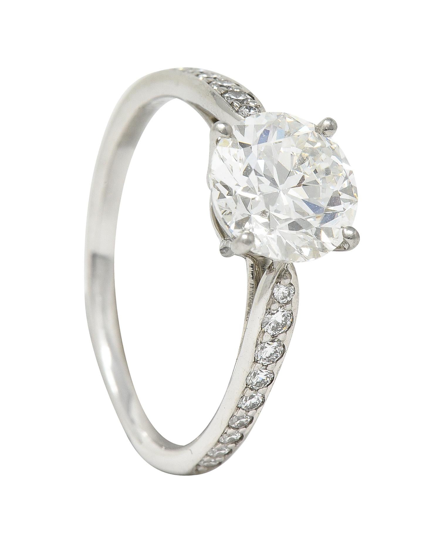 Tiffany & Co. Contemporary 2.02 CTW Diamond Platinum Harmony Engagement Ring For Sale 6