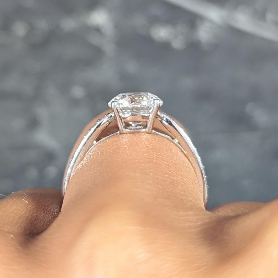 Tiffany & Co. Contemporary 2.02 CTW Diamond Platinum Harmony Engagement Ring For Sale 9