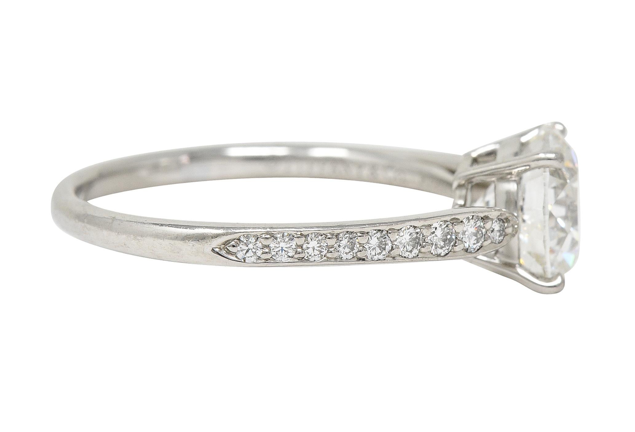 Brilliant Cut Tiffany & Co. Contemporary 2.02 CTW Diamond Platinum Harmony Engagement Ring For Sale