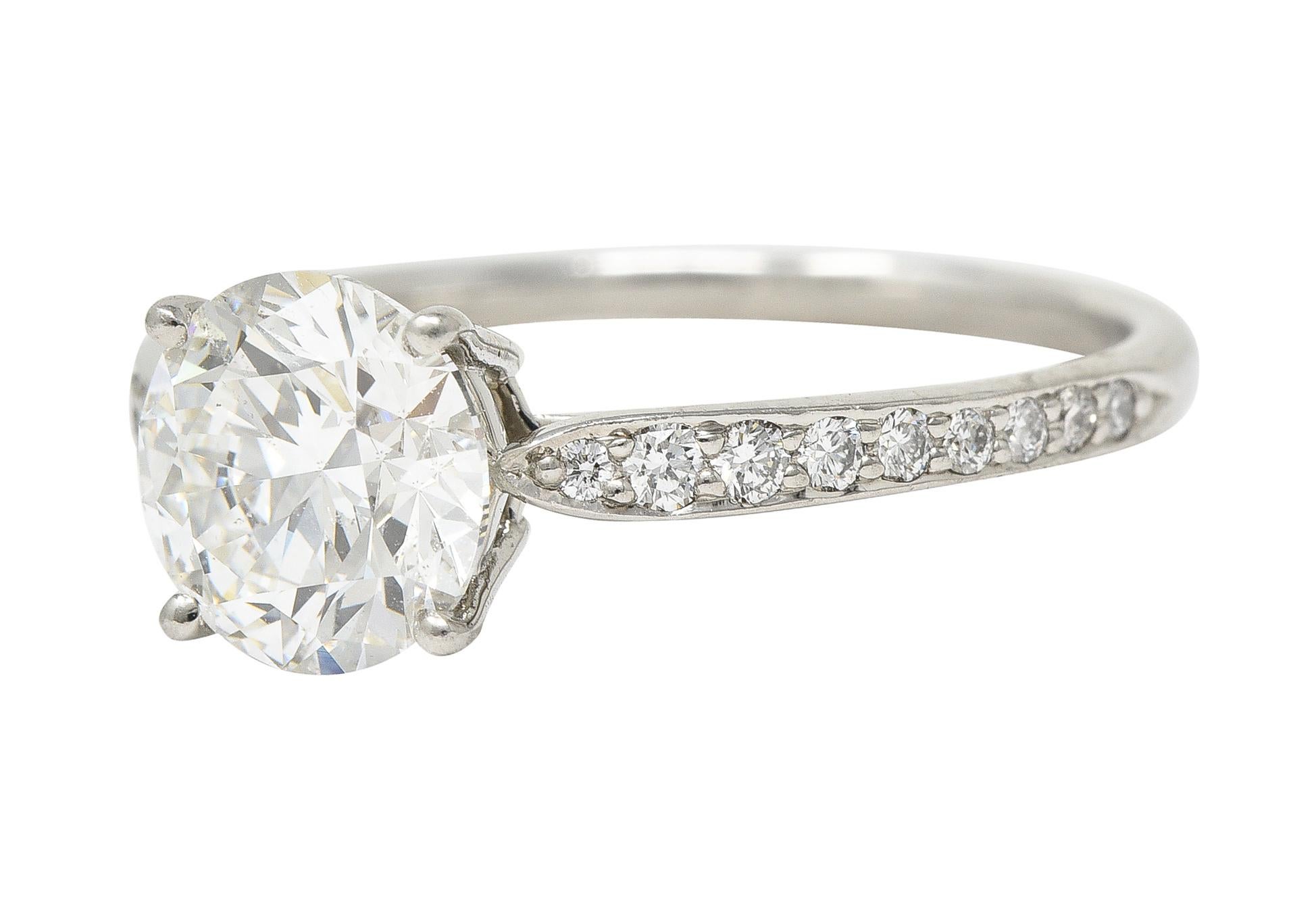 Tiffany & Co. Contemporary 2.02 CTW Diamond Platinum Harmony Engagement Ring For Sale 1