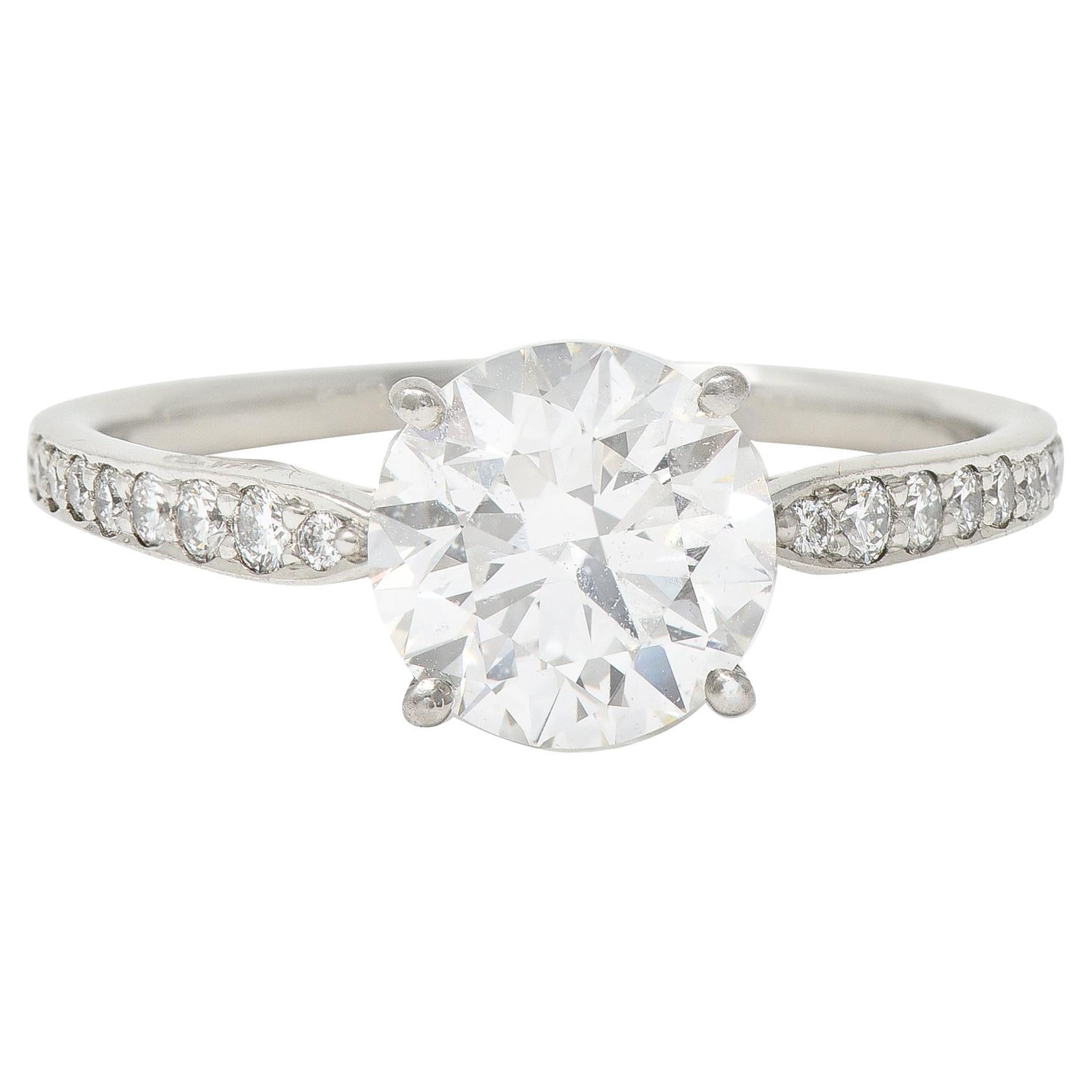 Tiffany & Co. Contemporary 2.02 CTW Diamond Platinum Harmony Engagement Ring For Sale