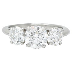 Tiffany & Co. Contemporary 2.34 CTW Diamond Platinum Three Stone Engagement Ring