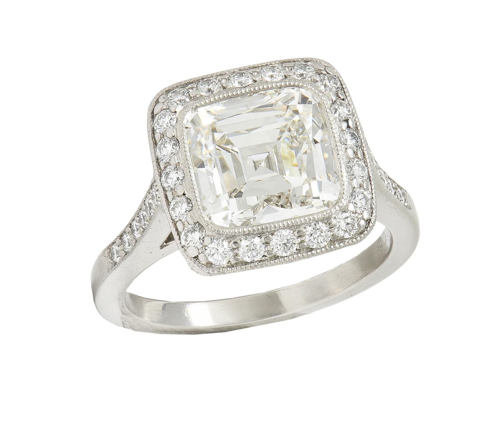 Tiffany & Co. Anillo de compromiso contemporáneo de platino con diamantes Legacy de 3,96 qt GIA en venta 9