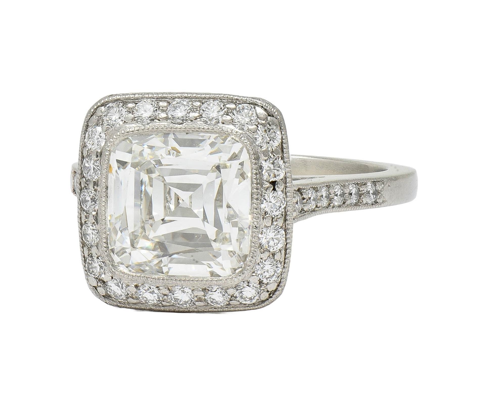 Tiffany & Co. Anillo de compromiso contemporáneo de platino con diamantes Legacy de 3,96 qt GIA en venta 3