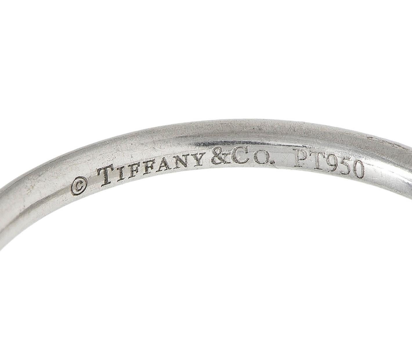 Tiffany & Co. Contemporary Diamond Platinum Bezel Set Bezet Solitaire Ring 4