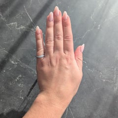 Tiffany & Co. Contemporary Diamond Platinum Chevron V Band Ring