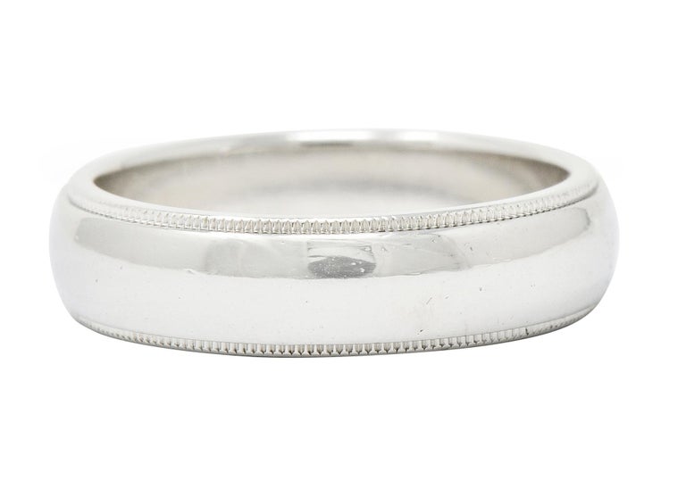 Tiffany and Co. Contemporary Platinum Men's Wedding Band Ring at 1stDibs