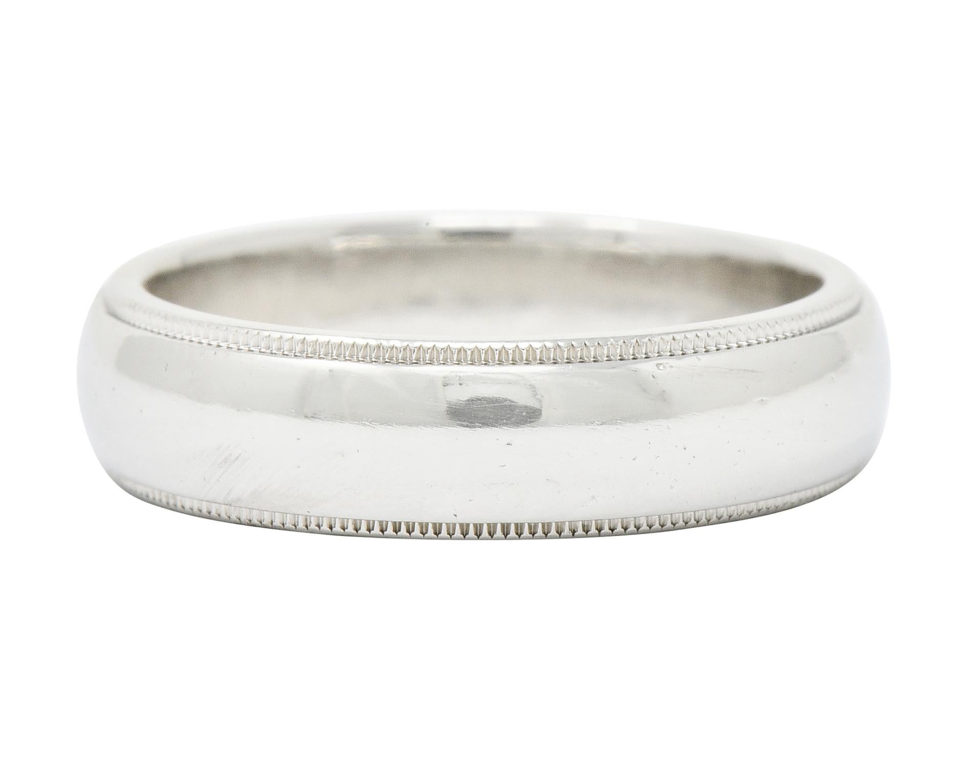 Women's or Men's Tiffany & Co. Contemporary Platinum Men's Wedding Band Ring