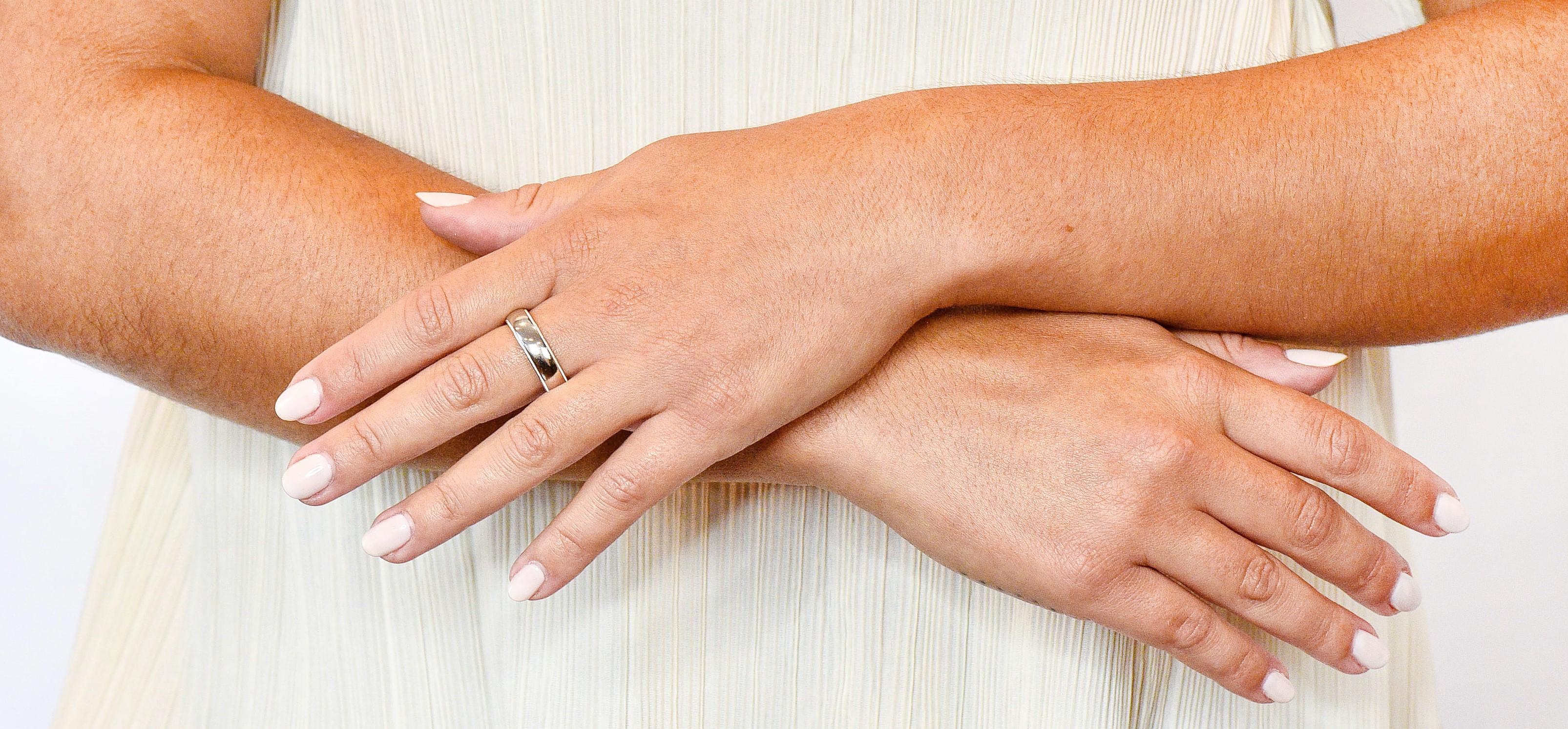 Tiffany & Co. Contemporary Platinum Men's Wedding Band Ring 1