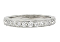 Tiffany & Co. Anneau de mariage contemporain en platine avec diamants ronds et brillants