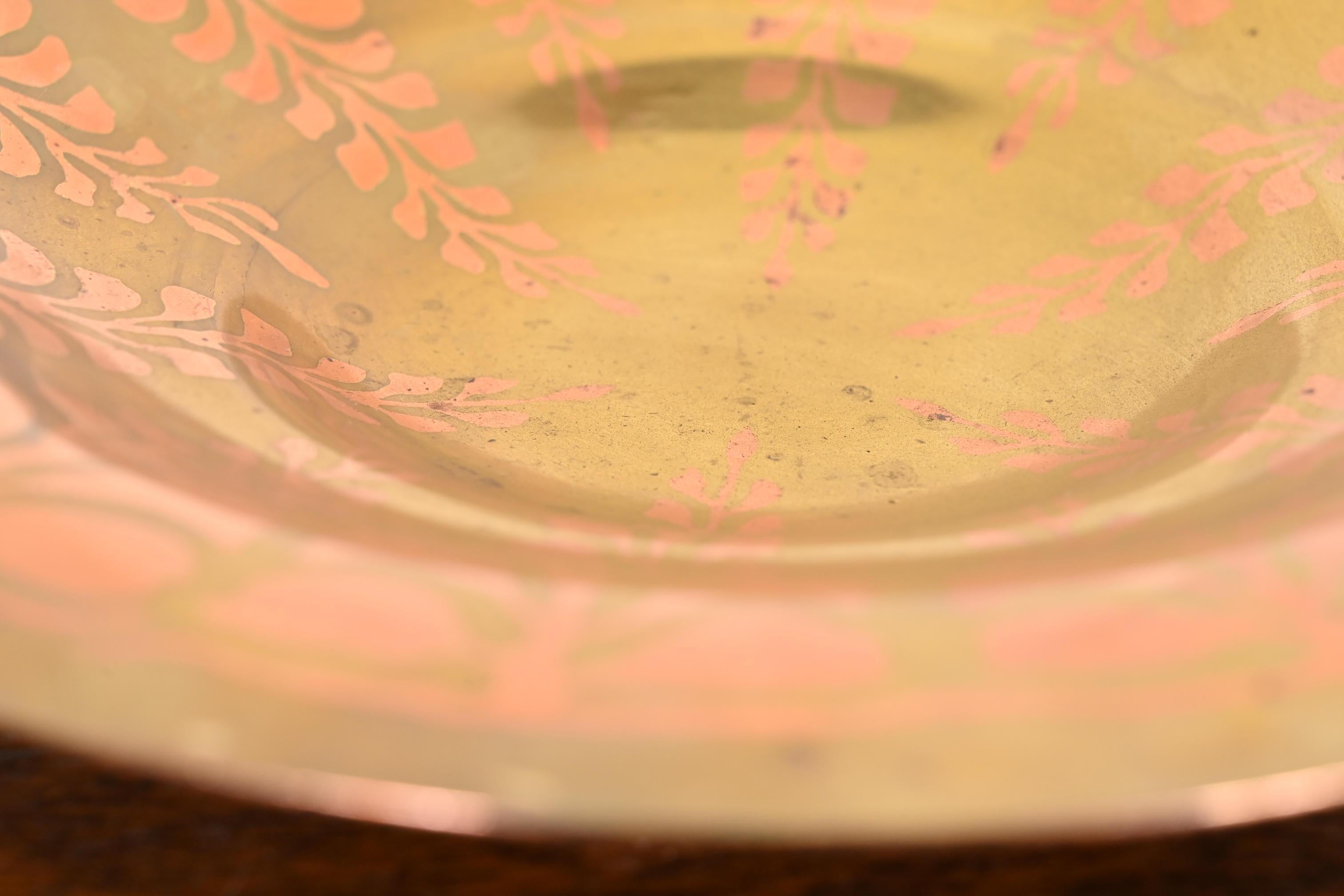 Tiffany & Co. Copper on Gilt Bronze Decorative Shallow Bowl, Circa 1900 For Sale 2