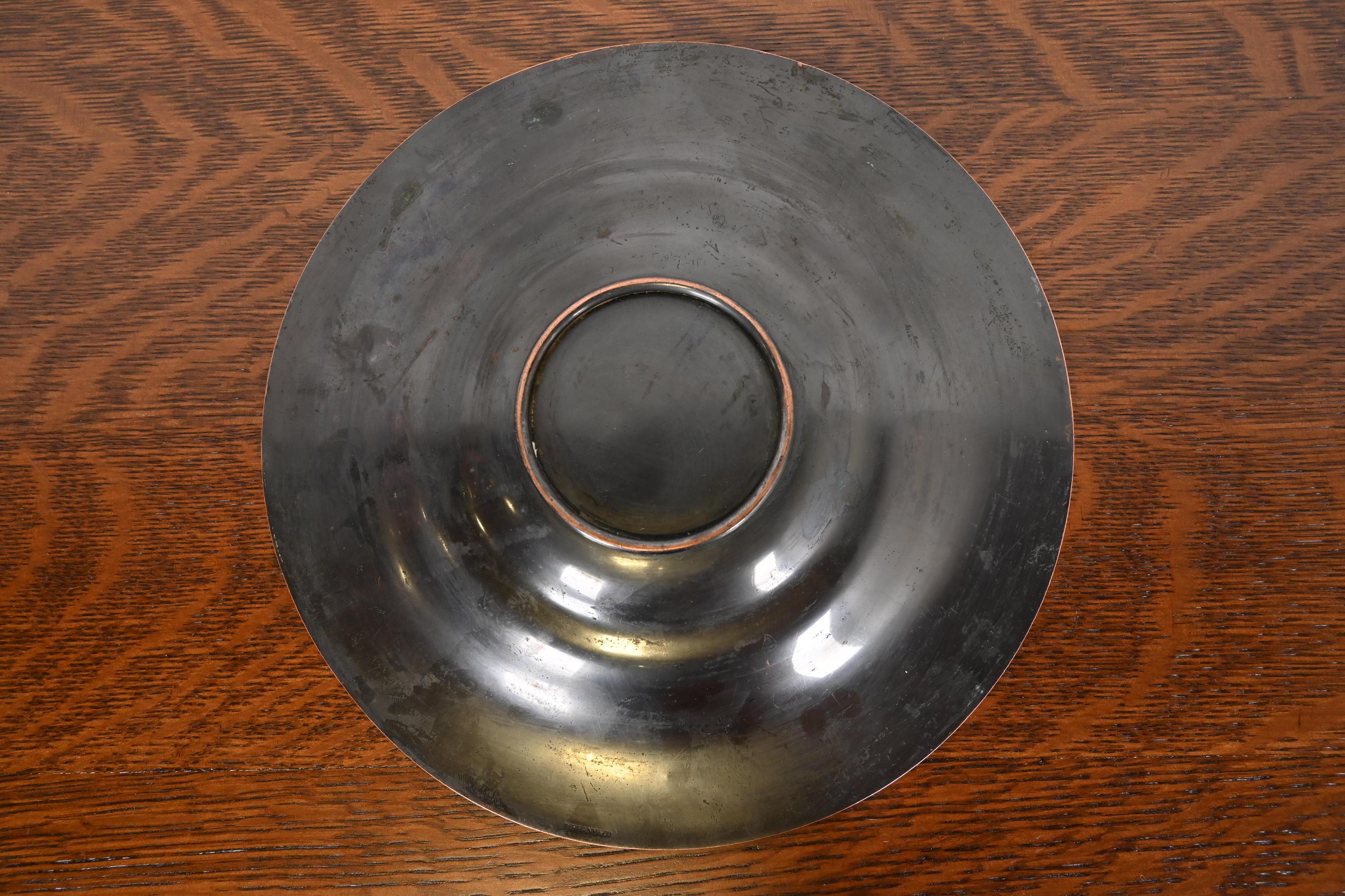 Tiffany & Co. Copper on Gilt Bronze Decorative Shallow Bowl, Circa 1900 For Sale 3